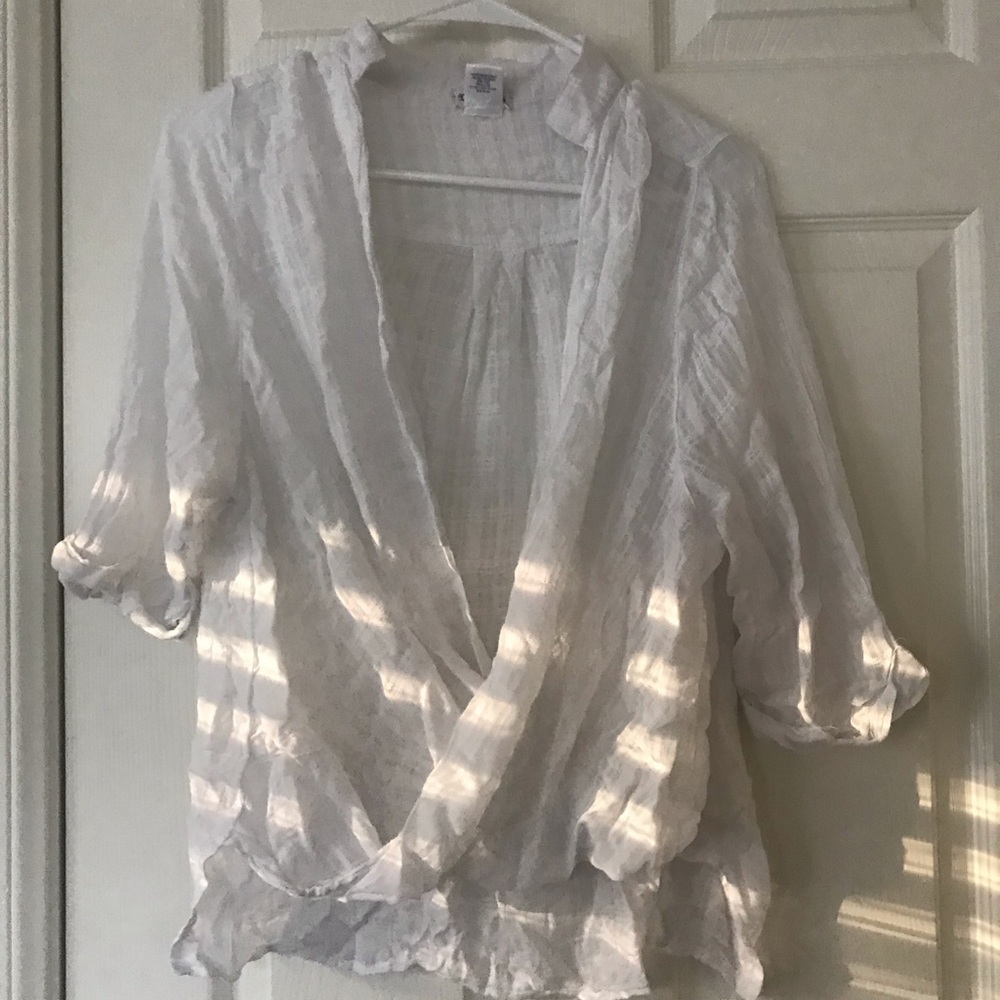 White wrap top